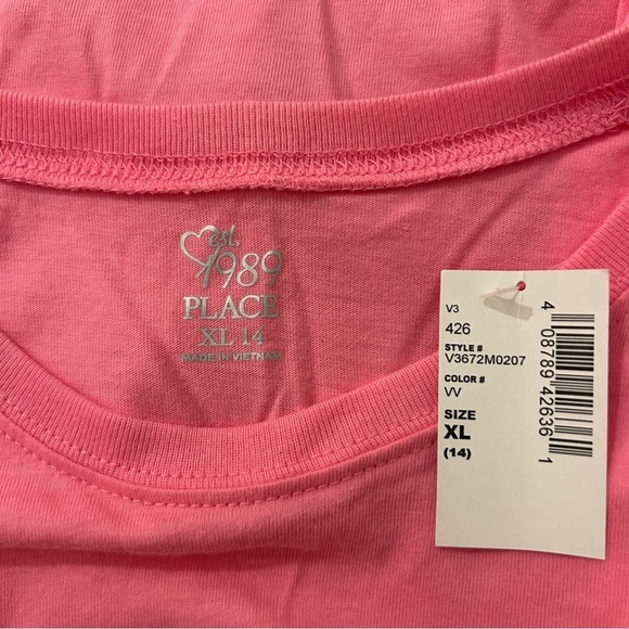 Children’s Place Happy Birthday Long Sleeve T-Shirt Girls Pink Cupcake NWT XL 14 - Picture 3 of 8